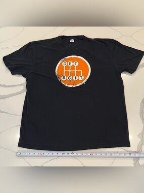 Detroit Graphic Tee - Black with Orange Logo
